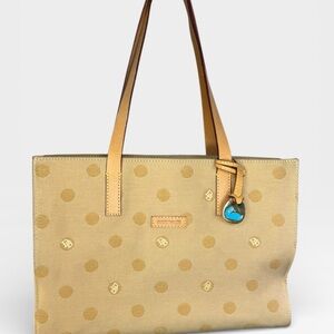 Dooney & Bourke Gold Polka Dot Tote